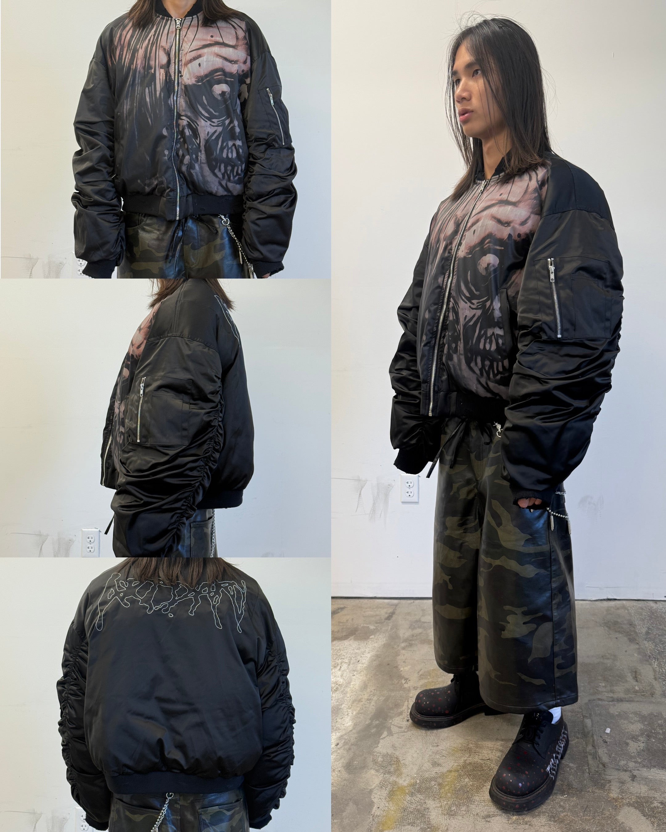 Scary face bomber jacket